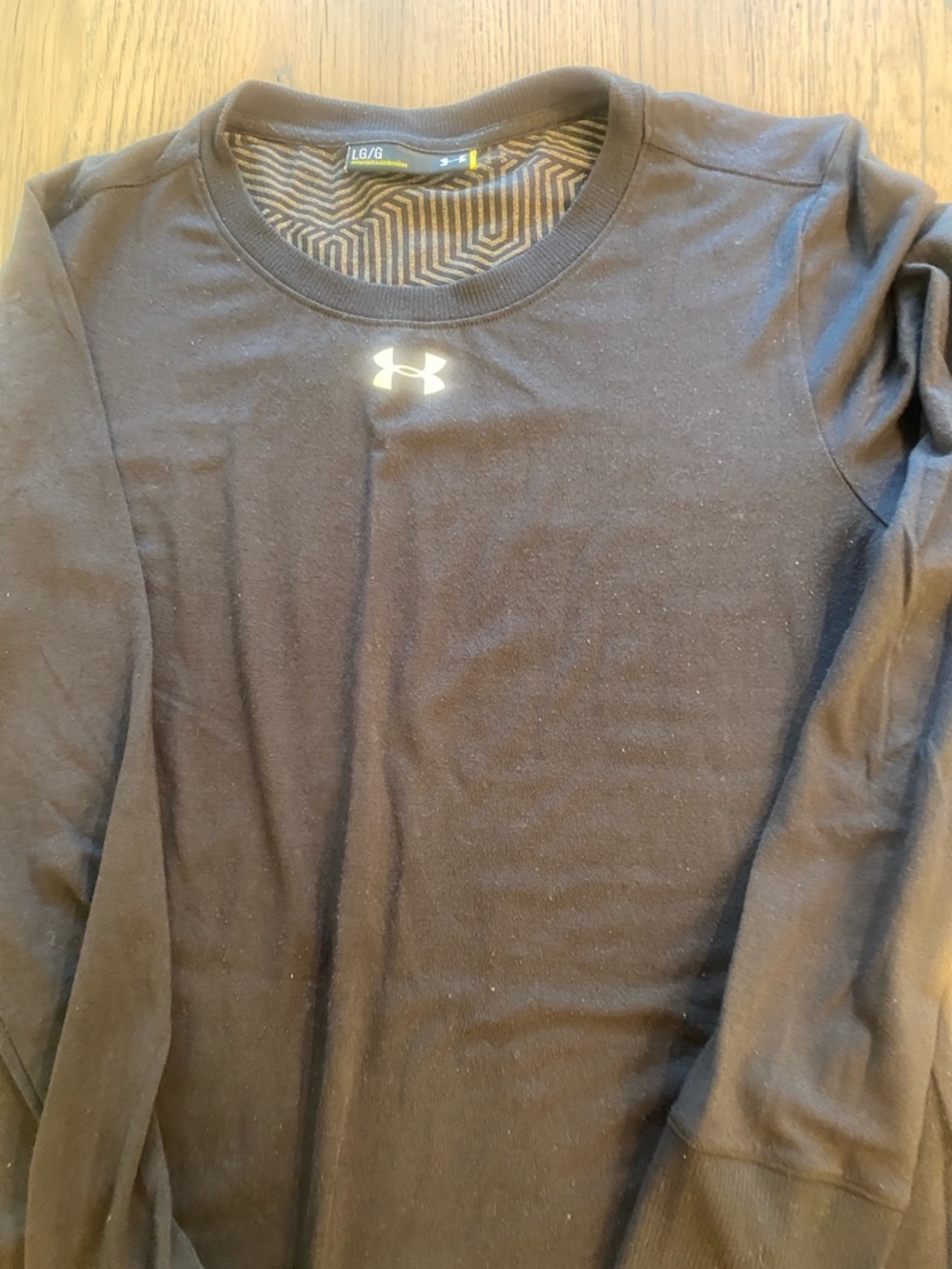 Under Armour Womens Black Long-Sleeve with White UA Logo